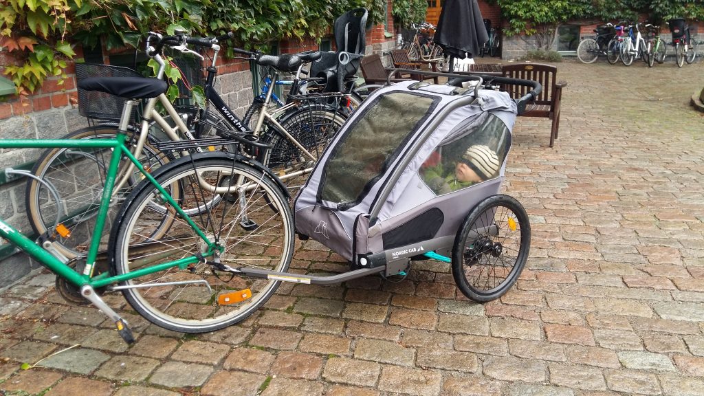 Cykelvagn med ställbart ryggstöd